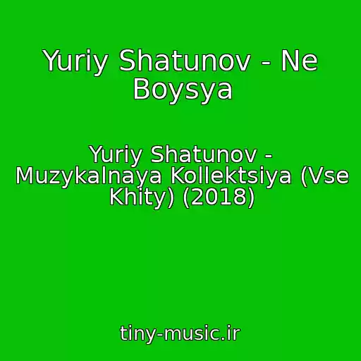 کاور آهنگ Yuriy Shatunov - Ne Boysya از Yuriy Shatunov - Muzykalnaya Kollektsiya (Vse Khity) (2018)