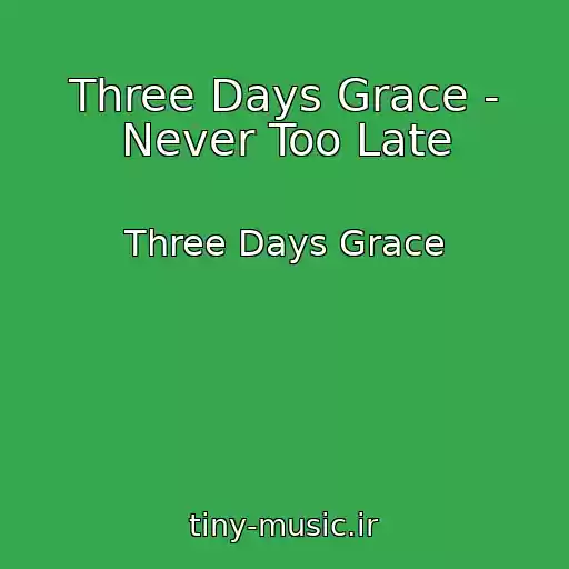 کاور آهنگ Three Days Grace - Never Too Late از Three Days Grace