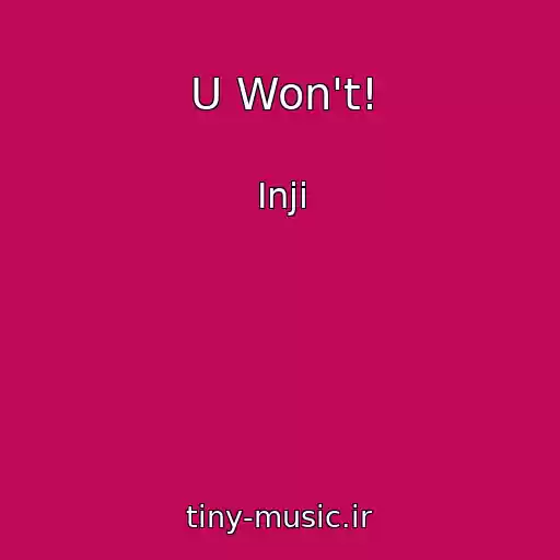 کاور آهنگ U Won't! از Inji