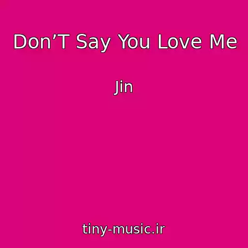 کاور آهنگ Don’T Say You Love Me از Jin