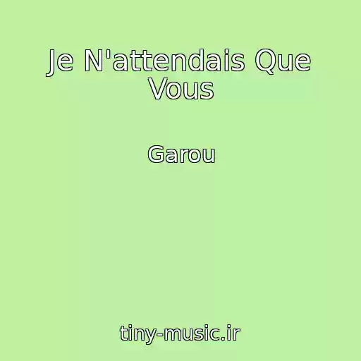 کاور آهنگ Je N'attendais Que Vous از Garou