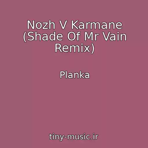 کاور آهنگ Nozh V Karmane (Shade Of Mr Vain Remix) از Planka