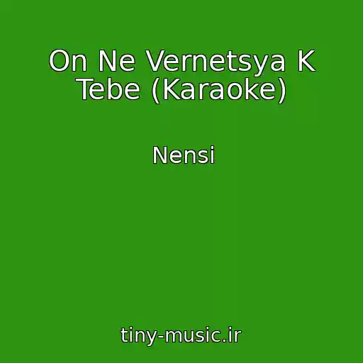 کاور آهنگ On Ne Vernetsya K Tebe (Karaoke) از Nensi