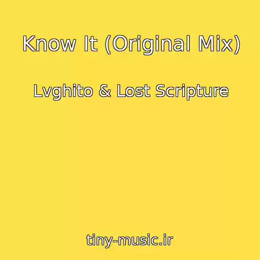 کاور آهنگ Know It (Original Mix) از Lvghito & Lost Scripture