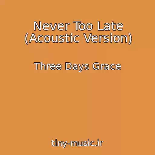 کاور آهنگ Never Too Late (Acoustic Version) از Three Days Grace