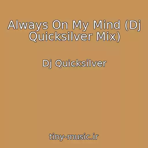 کاور آهنگ Always On My Mind (Dj Quicksilver Mix) از Dj Quicksilver