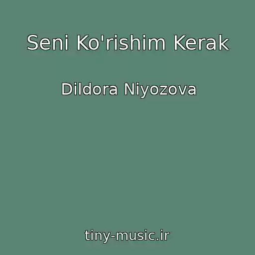 کاور آهنگ Seni Ko'rishim Kerak از Dildora Niyozova