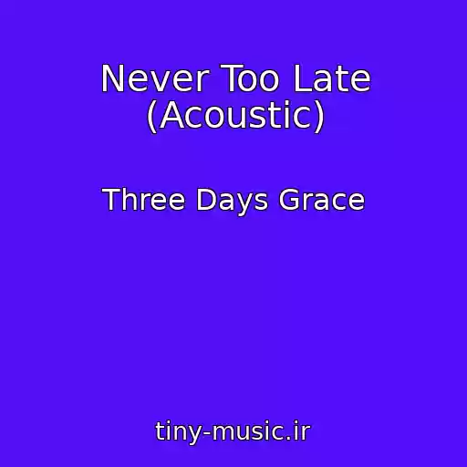 کاور آهنگ Never Too Late (Acoustic) از Three Days Grace