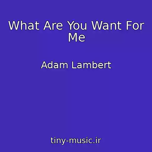 کاور آهنگ What Are You Want For Me از Adam Lambert