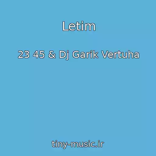 کاور آهنگ Letim از 23 45 & Dj Garik Vertuha