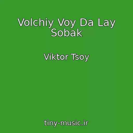 کاور آهنگ Volchiy Voy Da Lay Sobak از Viktor Tsoy