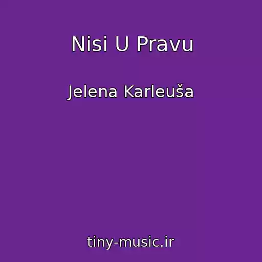 کاور آهنگ Nisi U Pravu از Jelena Karleuša