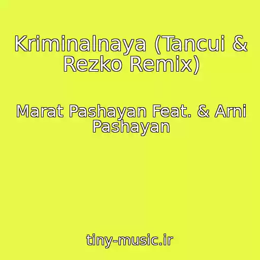 کاور آهنگ Kriminalnaya (Tancui & Rezko Remix) از Marat Pashayan Feat. & Arni Pashayan