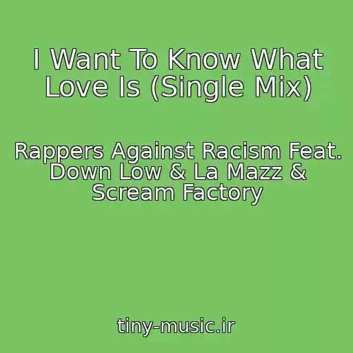 کاور آهنگ I Want To Know What Love Is (Single Mix) از Rappers Against Racism Feat. Down Low & La Mazz & Scream Factory