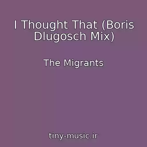 کاور آهنگ I Thought That (Boris Dlugosch Mix) از The Migrants
