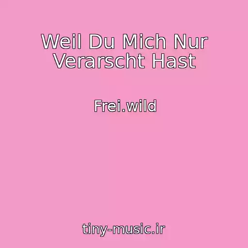 کاور آهنگ Weil Du Mich Nur Verarscht Hast از Frei.wild