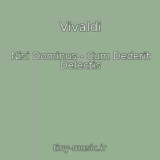کاور آهنگ Vivaldi از Nisi Dominus - Cum Dederit Delectis
