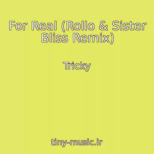 کاور آهنگ For Real (Rollo & Sister Bliss Remix) از Tricky