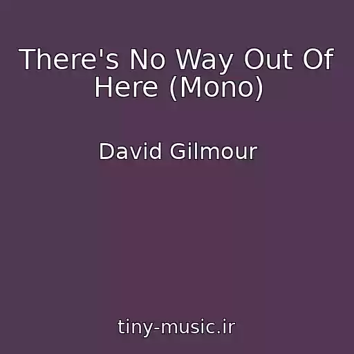 کاور آهنگ There's No Way Out Of Here (Mono) از David Gilmour