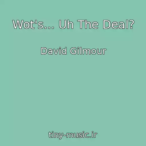 کاور آهنگ Wot's... Uh The Deal? از David Gilmour