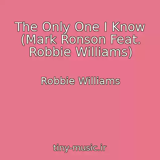 کاور آهنگ The Only One I Know (Mark Ronson Feat. Robbie Williams) از Robbie Williams