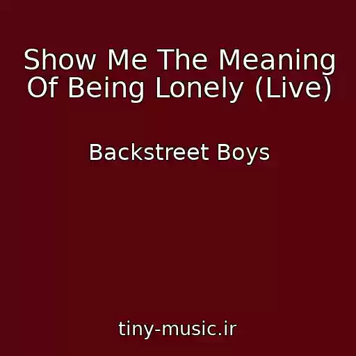 کاور آهنگ Show Me The Meaning Of Being Lonely (Live) از Backstreet Boys