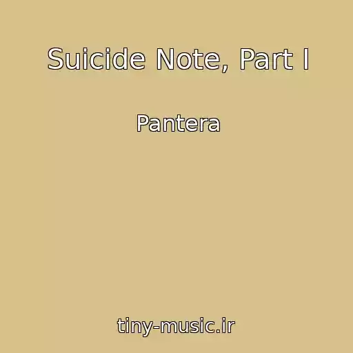 کاور آهنگ Suicide Note, Part I از Pantera