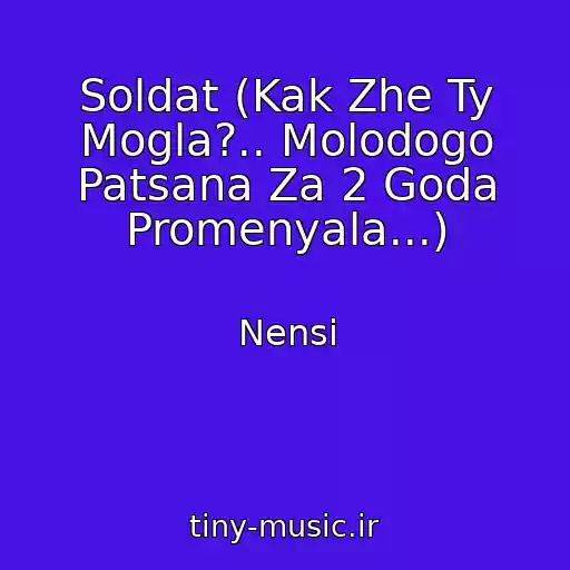 کاور آهنگ Soldat (Kak Zhe Ty Mogla?.. Molodogo Patsana Za 2 Goda Promenyala...) از Nensi