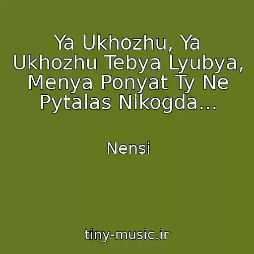کاور آهنگ Ya Ukhozhu, Ya Ukhozhu Tebya Lyubya, Menya Ponyat Ty Ne Pytalas Nikogda... از Nensi