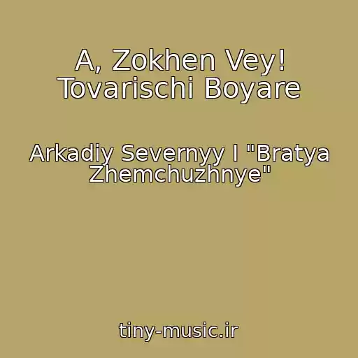 کاور آهنگ A, Zokhen Vey! Tovarischi Boyare از Arkadiy Severnyy I "Bratya Zhemchuzhnye"
