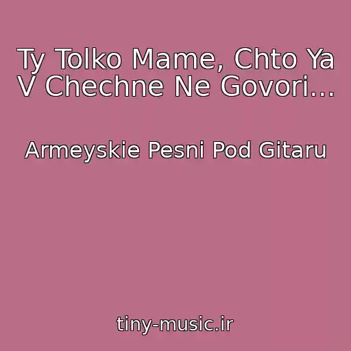 کاور آهنگ Ty Tolko Mame, Chto Ya V Chechne Ne Govori... از Armeyskie Pesni Pod Gitaru