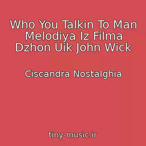 کاور آهنگ Who You Talkin To Man Melodiya Iz Filma Dzhon Uik John Wick از Ciscandra Nostalghia