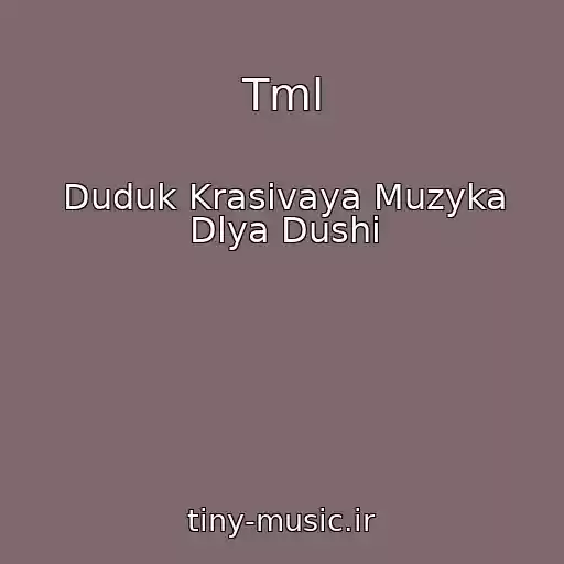 کاور آهنگ Tml از Duduk Krasivaya Muzyka Dlya Dushi