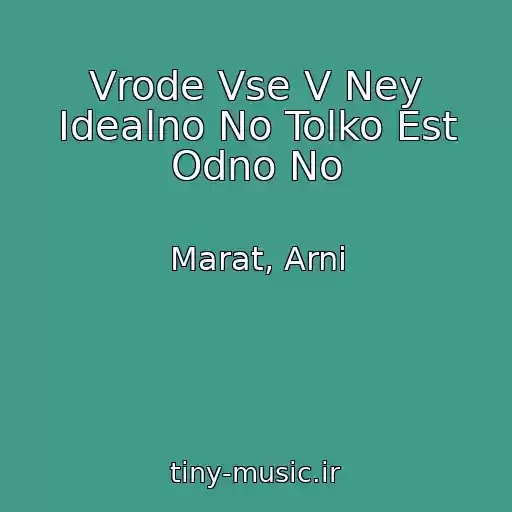 کاور آهنگ Vrode Vse V Ney Idealno No Tolko Est Odno No از Marat, Arni