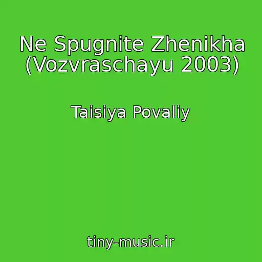 کاور آهنگ Ne Spugnite Zhenikha (Vozvraschayu 2003) از Taisiya Povaliy