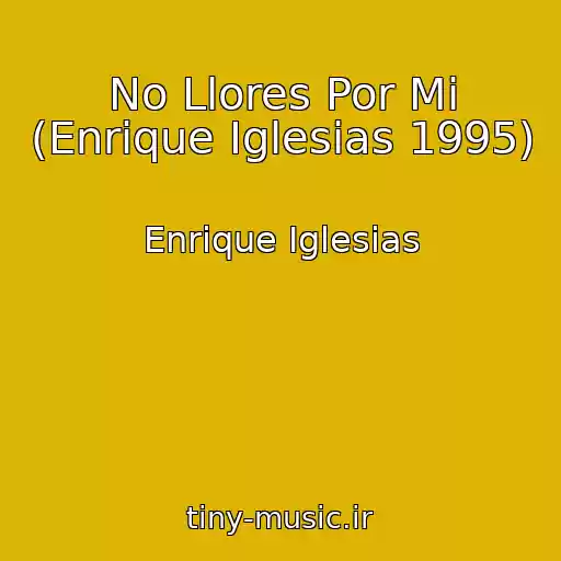 کاور آهنگ No Llores Por Mi (Enrique Iglesias 1995) از Enrique Iglesias