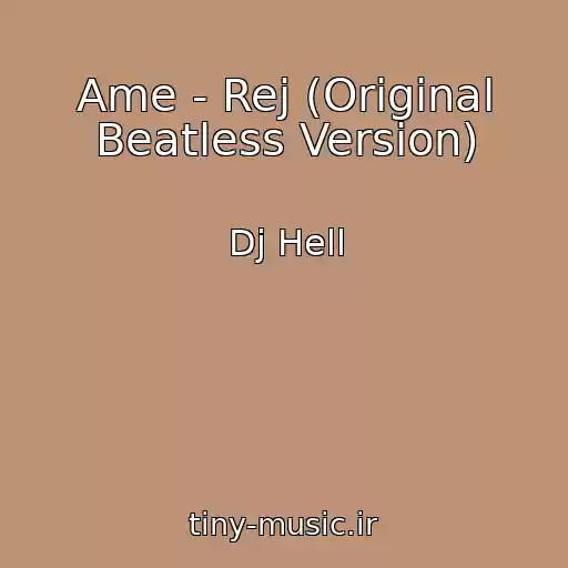 کاور آهنگ Ame - Rej (Original Beatless Version) از Dj Hell
