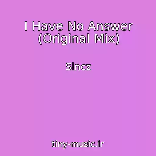 کاور آهنگ I Have No Answer (Original Mix) از Sincz