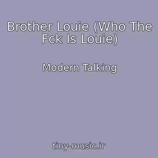 کاور آهنگ Brother Louie (Who The Fck Is Louie) از Modern Talking