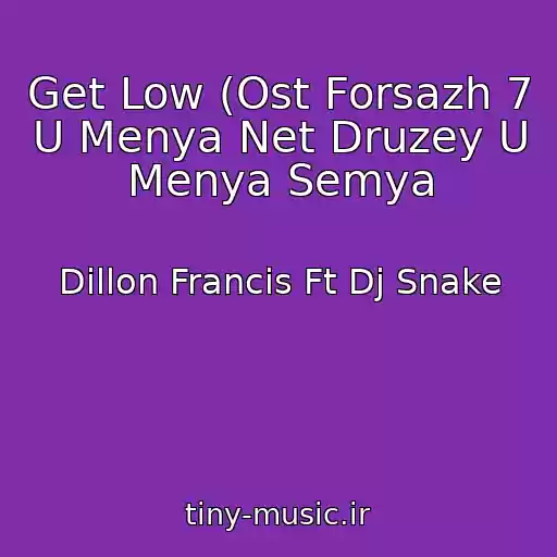کاور آهنگ Get Low (Ost Forsazh 7 U Menya Net Druzey U Menya Semya از Dillon Francis Ft Dj Snake