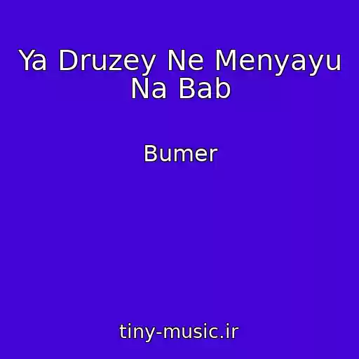 کاور آهنگ Ya Druzey Ne Menyayu Na Bab از Bumer