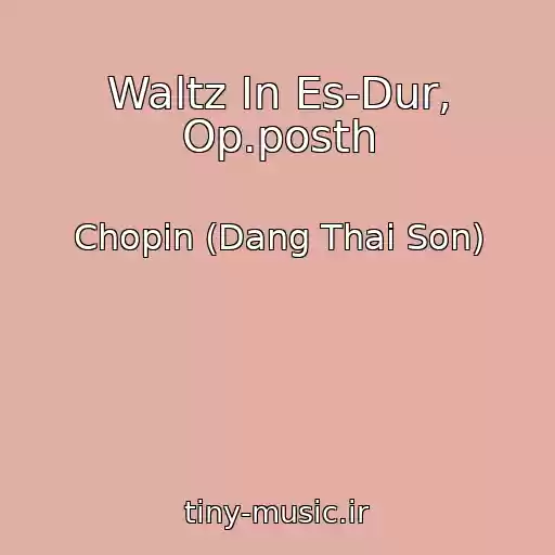 کاور آهنگ Waltz In Es-Dur, Op.posth از Chopin (Dang Thai Son)