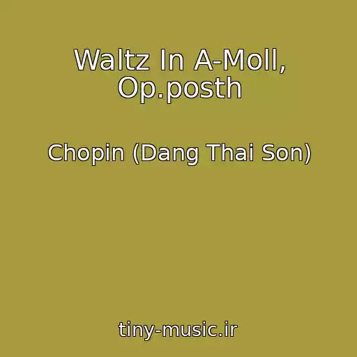 کاور آهنگ Waltz In A-Moll, Op.posth از Chopin (Dang Thai Son)