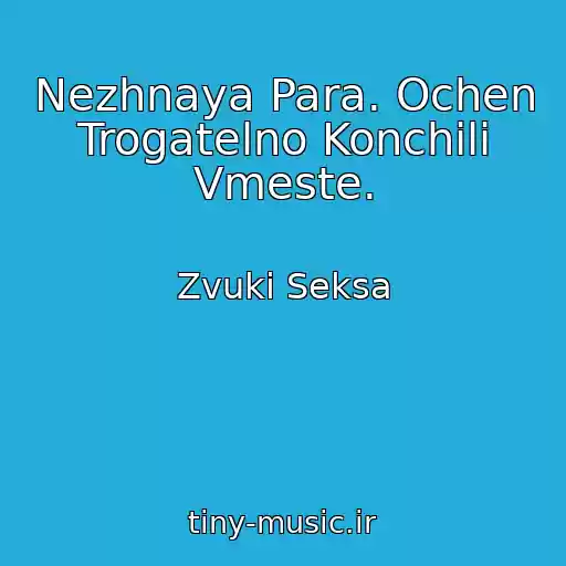 کاور آهنگ Nezhnaya Para. Ochen Trogatelno Konchili Vmeste. از Zvuki Seksa