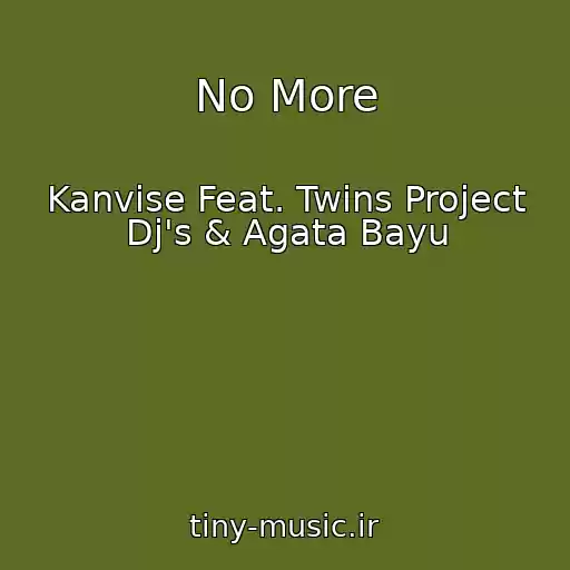 کاور آهنگ No More از Kanvise Feat. Twins Project Dj's & Agata Bayu
