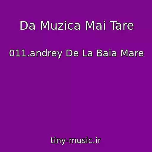 کاور آهنگ Da Muzica Mai Tare از 011.andrey De La Baia Mare