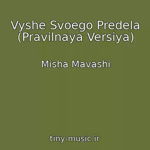 کاور آهنگ Vyshe Svoego Predela (Pravilnaya Versiya) از Misha Mavashi