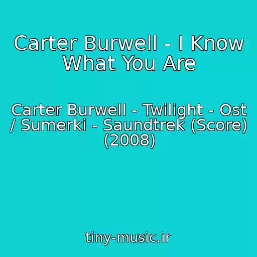 کاور آهنگ Carter Burwell - I Know What You Are از Carter Burwell - Twilight - Ost / Sumerki - Saundtrek (Score) (2008)