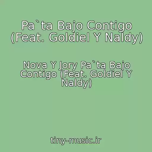 کاور آهنگ Pa`ta Bajo Contigo (Feat. Goldiel Y Naldy) از Nova Y Jory Pa`ta Bajo Contigo (Feat. Goldiel Y Naldy)