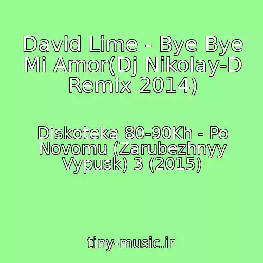 کاور آهنگ David Lime - Bye Bye Mi Amor(Dj Nikolay-D Remix 2014) از Diskoteka 80-90Kh - Po Novomu (Zarubezhnyy Vypusk) 3 (2015)